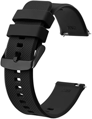BISONSTRAP Watch Strap 18mm 19mm 20mm 21mm 22mm, Quick Release Silicone Watch Bands for Men Women.