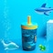 Zak Designs Kelso 15 oz Tumbler Set, (UnderwaterNon-BPA Leak-Proof Screw-On Lid with Straw Made of Durable Plastic and Silicone, Perfect Baby Cup Bundle for Kids (2pc Set.