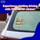 GEEKBEAR Baby on Board Car Sticker - Character Design, Reflective, Weather-Resistant (03. Cute Alien Boy.