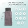 Halsa EMF Protection Phone Sleeve, EMF Blocking Carrying Case, Cell Phone Pouch. High Shielding Efficiency, Fits in Pocket or Purse. Fits Most Phones. 4"x 8" Size. Grey.