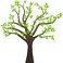 AM AMAONM Amaonm Removable Cartoon Giant Brown Tree Wall Decals DIY Leaves Wall Sticker Peel and Stick Wall Decor for Nursery Kids Girls Nursery Room Bedroom Living Room Offices Kindergarten Decoratio