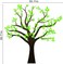 AM AMAONM Amaonm Removable Cartoon Giant Brown Tree Wall Decals DIY Leaves Wall Sticker Peel and Stick Wall Decor for Nursery Kids Girls Nursery Room Bedroom Living Room Offices Kindergarten Decoratio