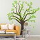 AM AMAONM Amaonm Removable Cartoon Giant Brown Tree Wall Decals DIY Leaves Wall Sticker Peel and Stick Wall Decor for Nursery Kids Girls Nursery Room Bedroom Living Room Offices Kindergarten Decoratio