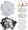 Happizza 200 Sets 58mm (2. 25 inBlank Pin Back Parts for Button Maker Machine, Round Badge Making Supplies - Metal Cover, Plastic Back Cover, Clear FilmBlank Paper.