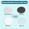 Happizza 200 Sets 58mm (2. 25 inBlank Pin Back Parts for Button Maker Machine, Round Badge Making Supplies - Metal Cover, Plastic Back Cover, Clear FilmBlank Paper.