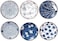 Swuut Japanese Style Ceramic Dipping Bowls,4 Inch Side Dishes Sauce Dishes for Sushi,Sauce,Snack and Soy,3 Oz Blue and White Pinch Bowls for Kitchen Prep - Set of 6(4 inch.