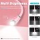 Vekkia Rechargeable LED Neck Reading Light, Book Lights for Reading in Bed, 3 Brightness Levels, Flexible Soft Silicone Arms Comfortable Wear, Long Lasting, Perfect for CraftKnitting, Pink.