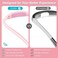 Vekkia Rechargeable LED Neck Reading Light, Book Lights for Reading in Bed, 3 Brightness Levels, Flexible Soft Silicone Arms Comfortable Wear, Long Lasting, Perfect for CraftKnitting, Pink.