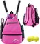 Himal Outdoors Tennis Backpack Tennis Bag - Large Storage Holds 2 Rackets and Necessities With Tennis,Pickleball,Racketball,Suitble for Women,Men and Teenagers.