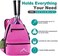 Himal Outdoors Tennis Backpack Tennis Bag - Large Storage Holds 2 Rackets and Necessities With Tennis,Pickleball,Racketball,Suitble for Women,Men and Teenagers.