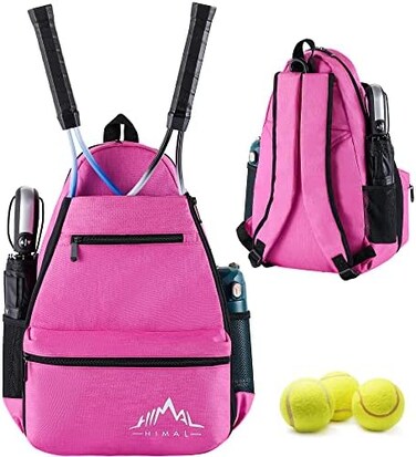 Himal Outdoors Tennis Backpack Tennis Bag - Large Storage Holds 2 Rackets and Necessities With Tennis,Pickleball,Racketball,Suitble for Women,Men and Teenagers.