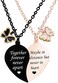 MJartoria BFF Necklace for 2-Split Valentine Heart Necklace TOGETHER FOREVER NEVER APART Best Friends Pendant Friendship Necklace Set of 2 Gifts for Her, Metal, not known.