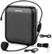 NORWII S358 Portable 2000mAH Rechargeable Voice Amplifier with Wired Microphone HeadsetWaistband, Personal Microphone and Speaker for Teachers Tour Guides ect (Black.