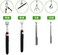 QPEY Telescopic Magnet, Magnetic Pick Up Tool 4 Pack, Magnetic Retrieval Tool, Magnet Stick (1. 5LB 3LB 10LB 15LB.