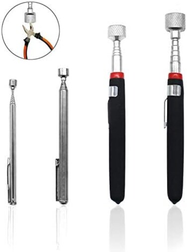 QPEY Telescopic Magnet, Magnetic Pick Up Tool 4 Pack, Magnetic Retrieval Tool, Magnet Stick (1. 5LB 3LB 10LB 15LB.