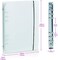 K-Musculo A5 6 Ring Binder Cover with Snap Button Closure Loose Leaf Folders Notebook Shell Protector for 6 Hole Planner Pages Refill Insert (Translucent Plastic.