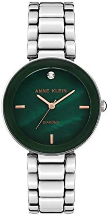 Anne Klein Womens Quartz Watch, Analog Display and Ceramic Strap.