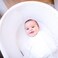 Happiest Baby SNOO Sleep Sack - 100% Organic Cotton Baby Swaddle Blanket - Doctor Designed Promotes Healthy Hip Development (White, Medium.