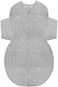 Happiest Baby SNOO Sleep Sack - 100% Organic Cotton Baby Swaddle Blanket - Doctor Designed Promotes Healthy Hip Development (Graphite Stars, Small.