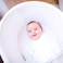 Happiest Baby SNOO Sleep Sack - 100% Organic Cotton Baby Swaddle Blanket - Doctor Designed Promotes Healthy Hip Development (Ivory Planets, Medium.
