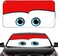 Gven Windshield Shade, Car Sun Shade for Front Windshield Funny Car Eyes Sunshades Sun Visor Protector Blocks UV Rays Foldable 210T Keep Your Vehicle Cool (Eyes-red, Large.