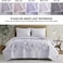 Comfort Spaces Reversible Quilt Set-Vermicelli Stitching Design All Season, Lightweight, Coverlet Bedspread Bedding, Matching Shams, Full/Queen (90 in x 90 in, Kate Floral Purple 3 Piece.