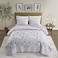 Comfort Spaces Reversible Quilt Set-Vermicelli Stitching Design All Season, Lightweight, Coverlet Bedspread Bedding, Matching Shams, Full/Queen (90 in x 90 in, Kate Floral Purple 3 Piece.