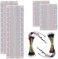 BOJACK 3 Values 130 Pcs Solderless Breadboard 4 Pcs MB-102 830 Tie Points400 Tie Points126 Pcs Flexible Breadboard Jumper Wires.