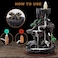 SPACEKEEPER Incense Burner, Backflow Incense Holder 2 sides Waterfall Incense Burnier with 120 Backflow Incense Cones, 30 Incense Sticks, Aromatcherapy Ornamen for home.