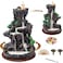 SPACEKEEPER Incense Burner, Backflow Incense Holder 2 sides Waterfall Incense Burnier with 120 Backflow Incense Cones, 30 Incense Sticks, Aromatcherapy Ornamen for home.