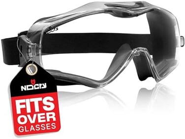 NoCry Safety Goggles 6X3 and attachable Face Shield/Mask.