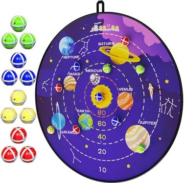 BooTaa 29" Large Dart Board, Boys Toys, Board Games for Kids with 12 Sticky Balls, Indoor/ Sport Outdoor Fun Family Game Toys, Gifts for 3 4 5 6 7 8 9 10 11 12 Year Old Boys Kids Girls Toddlers Teens.
