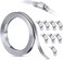 Steelsoft Cut-To-Fit Hose Clamp Set Assortment, DIY Odd Sizes 2. 5''-45'' Diameter Options, 304 Stainless Steel, 12 Feet Band Strap8 fasteners, Super Easy To Use.