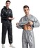 DawnBreak Sauna Sweat Suit for Women/Men with Hoodie Zipper Weight Loss Fitness Exercise Gym Workout Suit Top Pants.