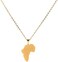 AMBU Woman Africa Map Pendant Necklace.