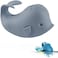 GKGOGO Bath Spout Cover for Bathtub,A Fun Way to Protects Baby from Bumping Head During Bathing Time,Cute Soft Whale Design Making for Enjoyable Safe Bath (Grey.