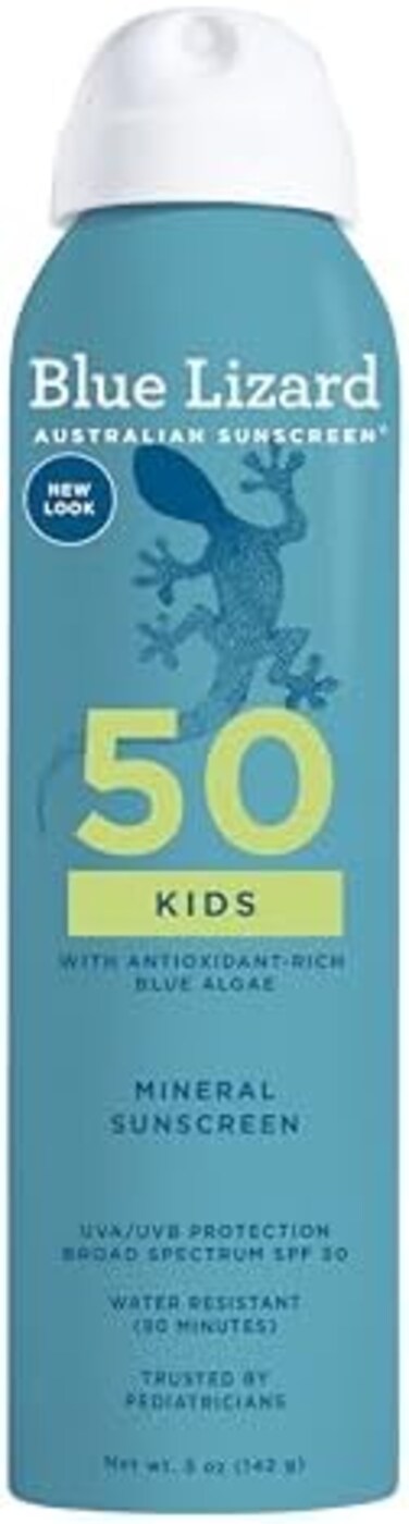BLUE LIZARD Mineral Sunscreen Kids SPF 50Spray, 5 Fl Oz.