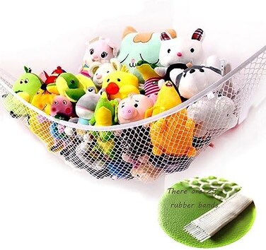 XWGJ Stuffed Animal Net or Hammock, Toy Hammock, Teddy Bear Hammock, There Are 25 RUBBER BANDS in The Elastic of Our Stuffed Animal Storage Net. (X-Large.