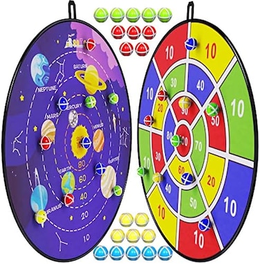 BooTaa 2 Pack 29" Large Dart Board Game Set with 20 Sticky Balls, Indoor/Sport Outdoor Fun Party Play Games, Boys Girls Toys, Birthday Toy Gifts for 3 4 5 6 7 8 9 10 11 12 Year Old Boys Girls Kids.