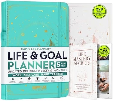 Freedom Mastery Life Planner - A 12 Month Journey to Crush Your Goals, Increase Productivity, Passion, SuccessHappiness - WeeklyMonthly Life Planner, Habit-Tracker, Graude JournalOrganizer.
