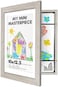 Americanflat 10x12. 5 Kids Art Frame - Front Loading Picture Frame - Use as 8. 5x11 Frame with Mat or 10x12. 5 Frame Without Mat - My Mini Masterpiece - Holds 100 Artworks - Driftwood.