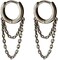 Dtja Tassel Chain Drop Dangle Small Hoop Earrings for Women Girls 925 Sterling Silver Huggie Helix Cartilage Tragus Daith Piercing Cuff Minimalist Fashion Personalized Punk Jewelry.