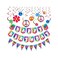 Tenare 15 Pieces Tie Dye Party Happy Birthday Banner Pennant Banner and 60's Hippie Theme Party Foil Swirl Decor for Tie Dye Party Art Classic 60s 70s Theme Hippie Carnival Party Baby Shower Birthday