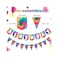 Tenare 15 Pieces Tie Dye Party Happy Birthday Banner Pennant Banner and 60's Hippie Theme Party Foil Swirl Decor for Tie Dye Party Art Classic 60s 70s Theme Hippie Carnival Party Baby Shower Birthday