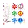 Tenare 15 Pieces Tie Dye Party Happy Birthday Banner Pennant Banner and 60's Hippie Theme Party Foil Swirl Decor for Tie Dye Party Art Classic 60s 70s Theme Hippie Carnival Party Baby Shower Birthday