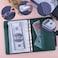 Antner Budget Binder with Zipper Envelopes, Money Organizer for Cash, Dark Green.