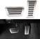 أغطية دواسات Motrobe Dodge Ram 1500 2019 2020 2021 2022 2023، طقم وسادات دواسات قدم مضادة للانزلاق من سبائك الألومنيوم لدواسة الفرامل والوقود والبنزين، مناسبة لسيارة دودج رام 1500، لا تناسب رام TRX.