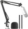 SUNMON Yeti Mic Boom Arm Stand with Pop Filter, Compatible with Blue Yeti, Blue Yeti Pro USB Microphone with Cable Sleeve.