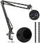 SUNMON Snowball iCE Mic Boom Arm Stand with Pop Filter, Compatible with Blue Snowball Ice USB Microphone with Cable Sleeve.