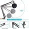 SUNMON Snowball iCE Mic Boom Arm Stand with Pop Filter, Compatible with Blue Snowball Ice USB Microphone with Cable Sleeve.